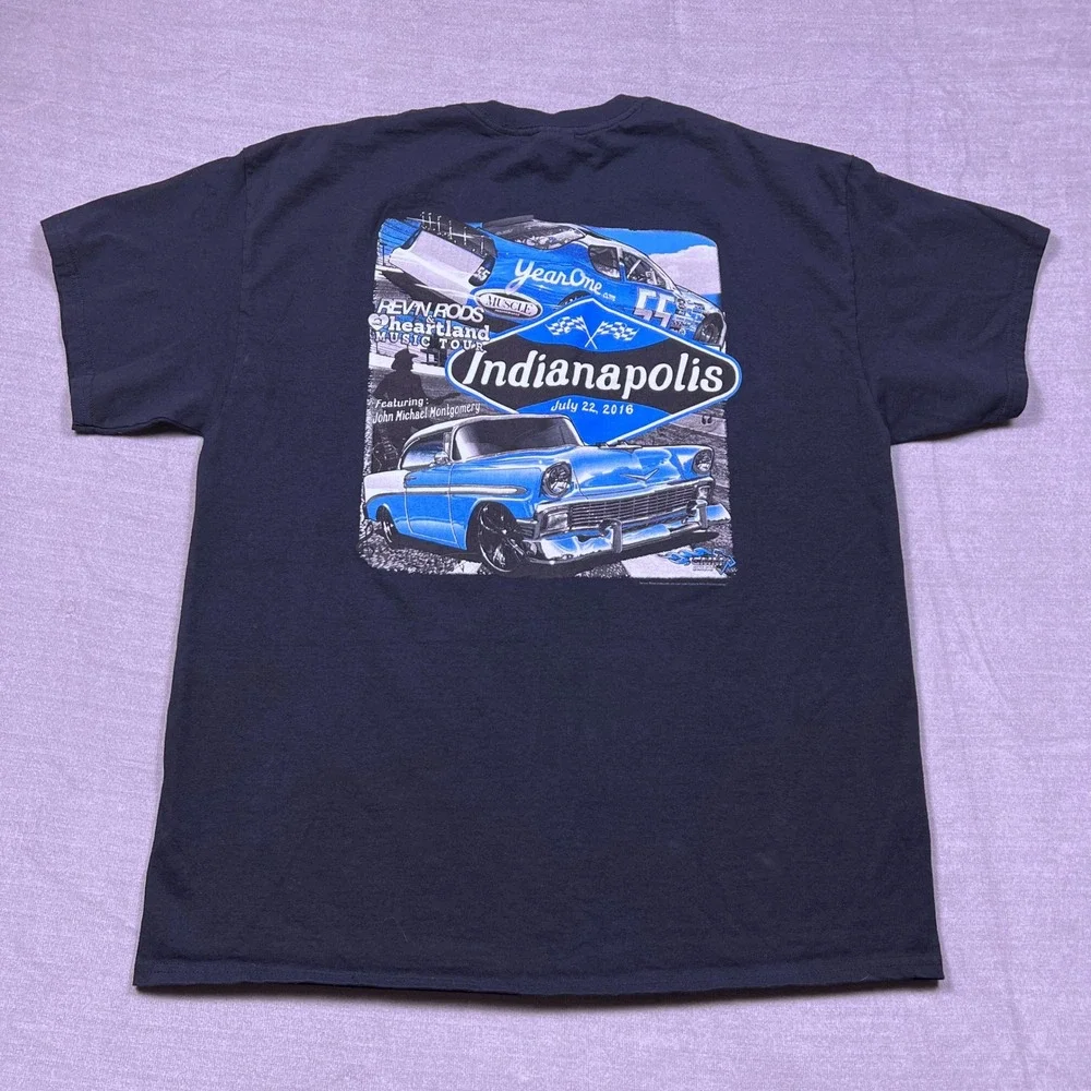 Gildan Ultra Cotton Mens XL Revn Rods Cars Heartland Tour‎ Indianapolis 2016